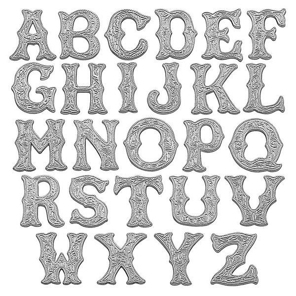 Add silver, copper, or antique silver alphabet concho letter initial to phone case - PLEASE NOTE - this is an add on item only