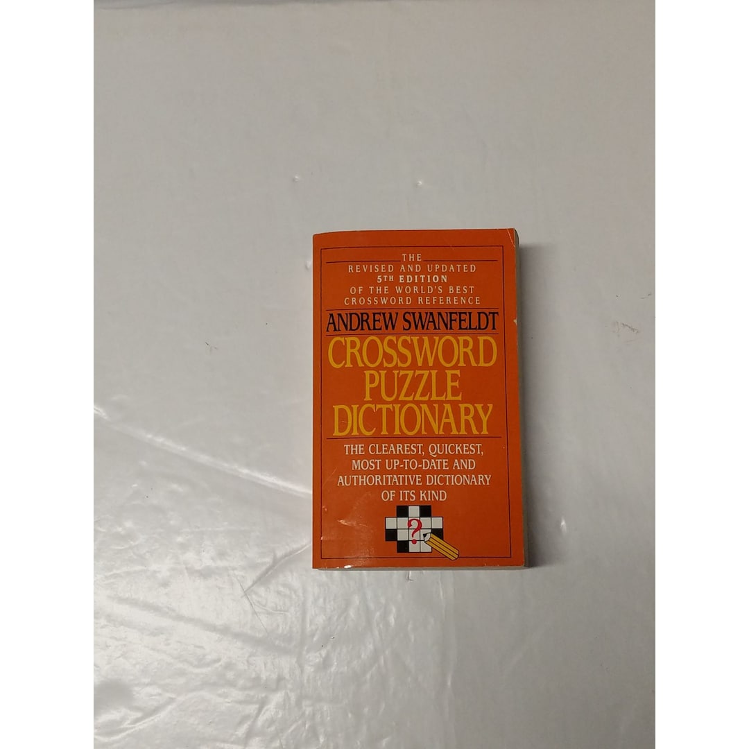 Crossword Puzzle Dictionary 5th Edition Etsy