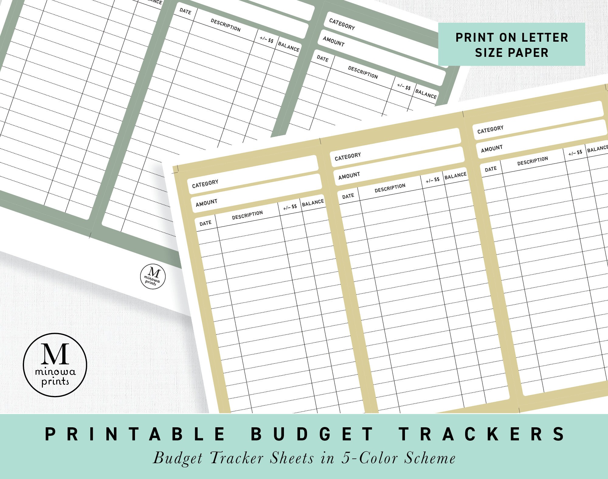 Cash Envelope Inserts Printable Easy to Use Budget Tracker Etsy