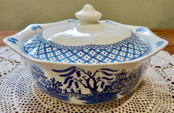 Blue Willow J&G Meakin Royal Staffordshire Covered Server - Etsy