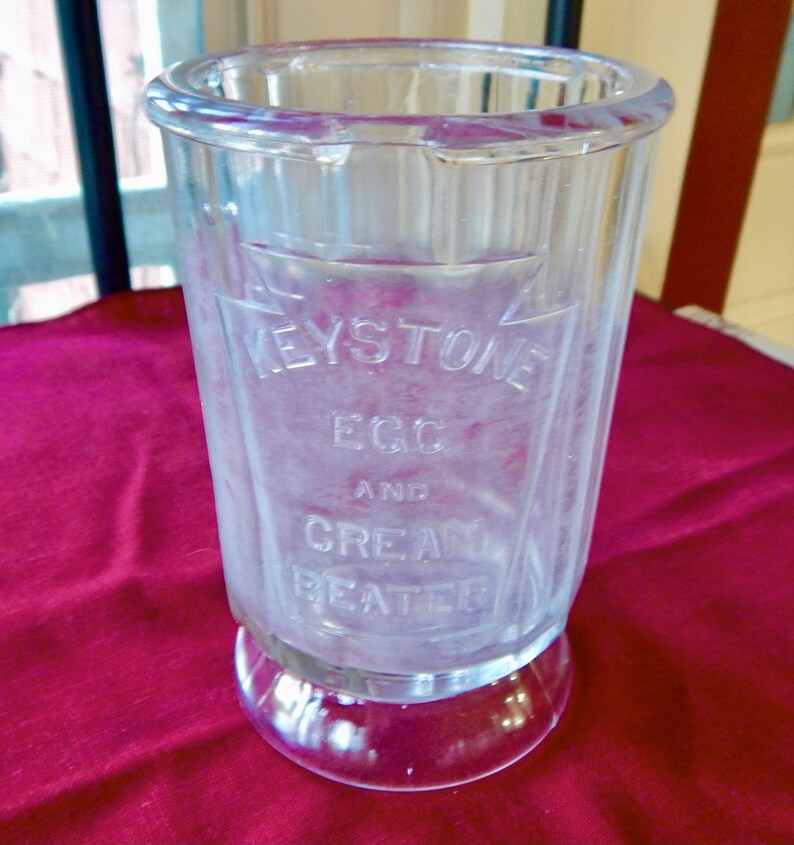 Keystone Egg and and Cream Beater Glass Jar Etsy Canada