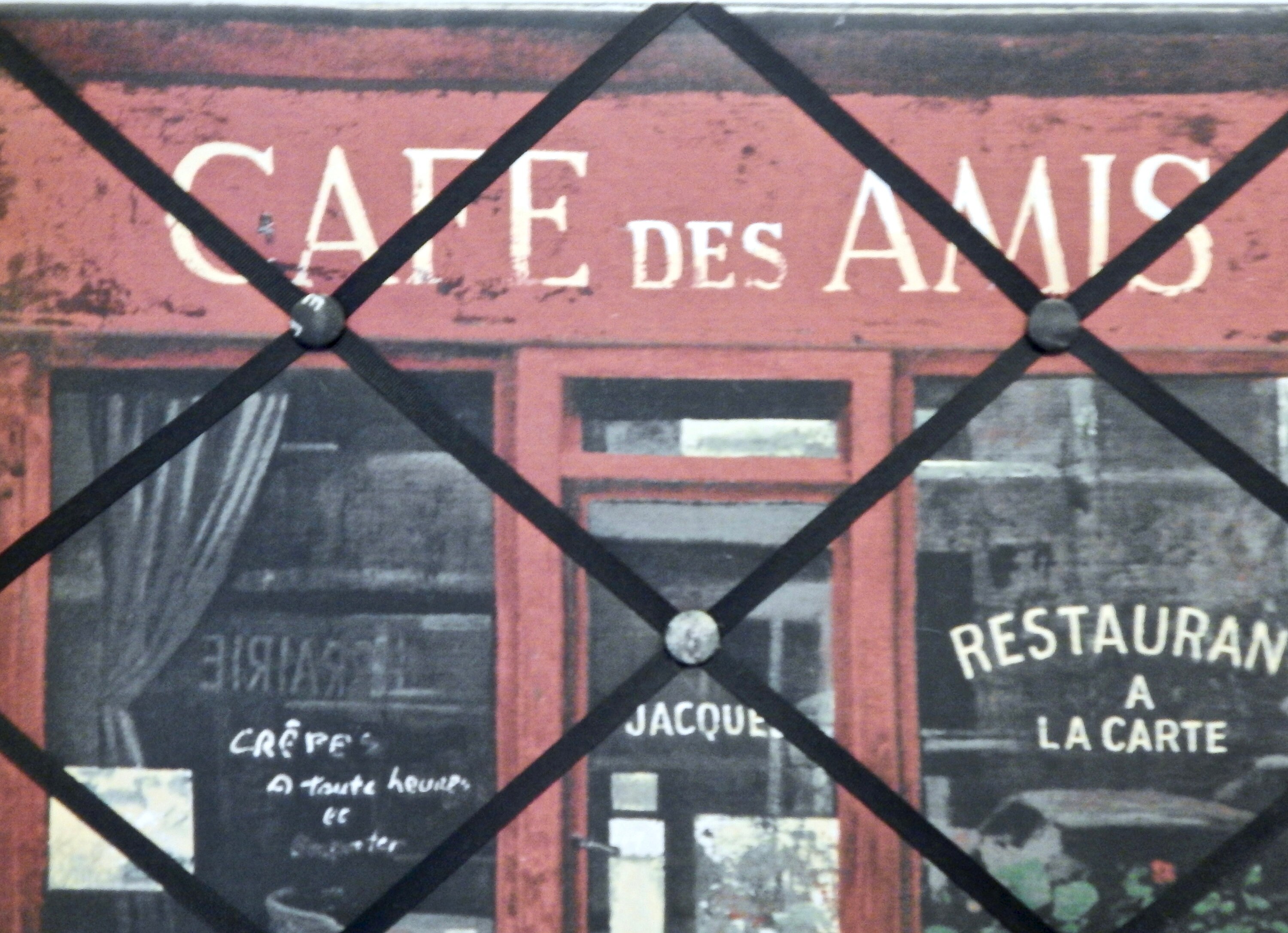 Cafe des Amis Padded Message Board Etsy