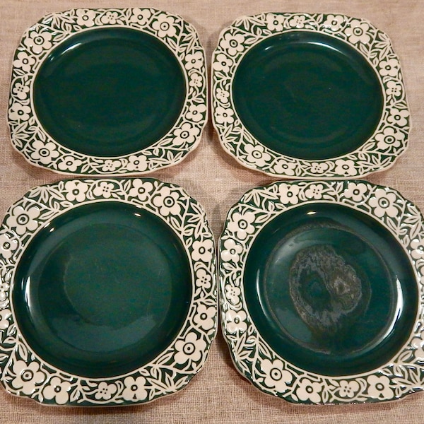 Harker Pottery "Cameo Ware" Set of Four Side Plates