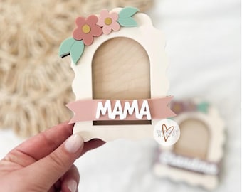 Custom Flower Photo Fridge Magnet | Mother's Day Gift | flower frame for grandma | Mother’s Day frame