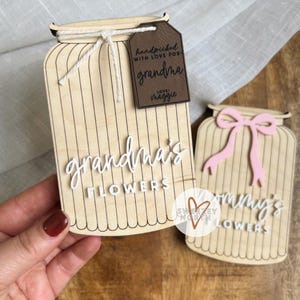 Flowers for mom jar | handpicked with love flower magnet | flower jar magnet | gift for grandma | Mother’s Day gifts | flowers for nana jar