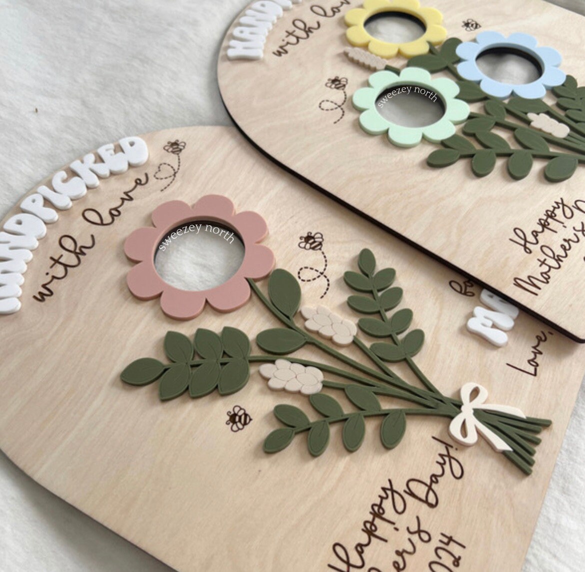 Handpicked With Love Sign | Flower Bouquet Photo Sign | Mother's Day ...