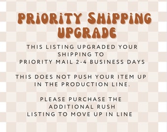 Rush fee and Shipping upgrade