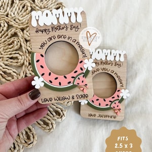 Fridge Photo Magnet | Mother's Day Gift | Wallet Size Photo Frame | Mother’s Day photo frame | gift for grandma | gift for mom | watermelon