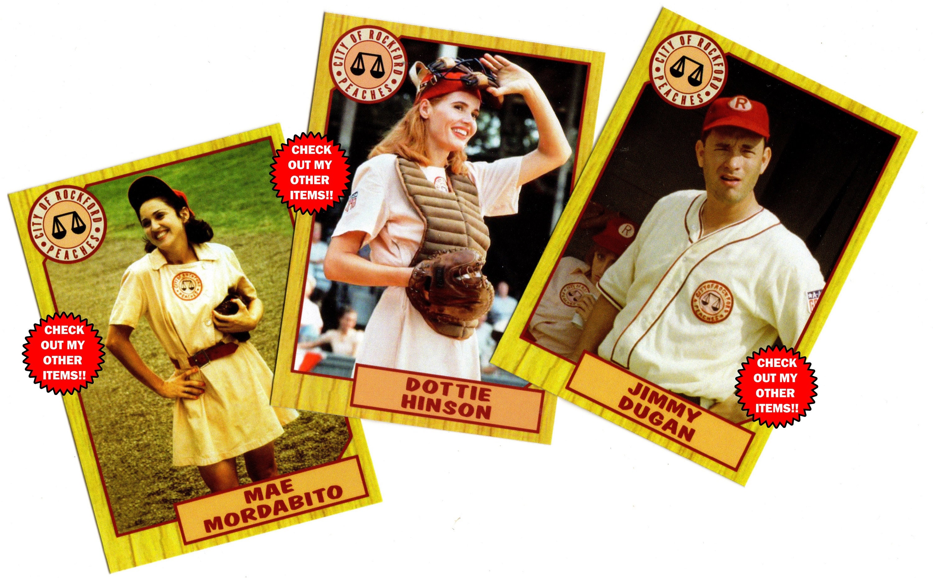 A League of Their Own Custom Baseball Cards Tom Hanks Etsy
