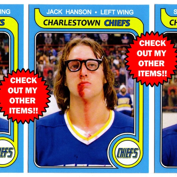 Hanson Brothers Custom Hockey Card Set Jeff Jack Steve SLAP SHOT MOVIE