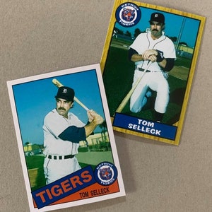 Tom Selleck Actor Custom Baseball Card lot Detroit Tigers Magnum PI