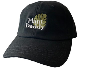 Embroidered Plant Daddy Monstera Original Design Dad Hat