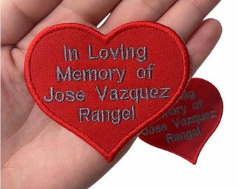 Personalized Embroidered Memory Bear Patch Heart Iron-on Adhesive