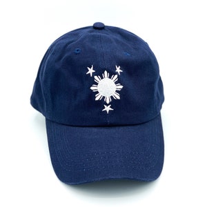 Sombrero de papá con bandera filipina bordada de sol y estrellas