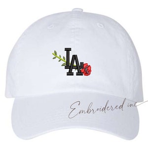 Embroidered LA Poppy Original Design Dad Hat