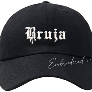 Embroidered Bruja Old English Dripping Dad Hat Halloween Bloody Drip