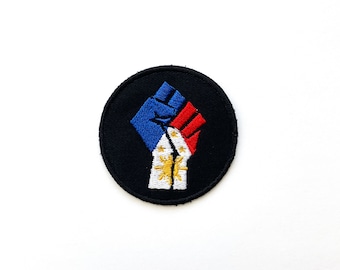 Embroidered Filipino Fist Pride Iron-On Patch