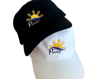 Embroidered Pinoy Filipino Rising Sun and Stars Dad Hat