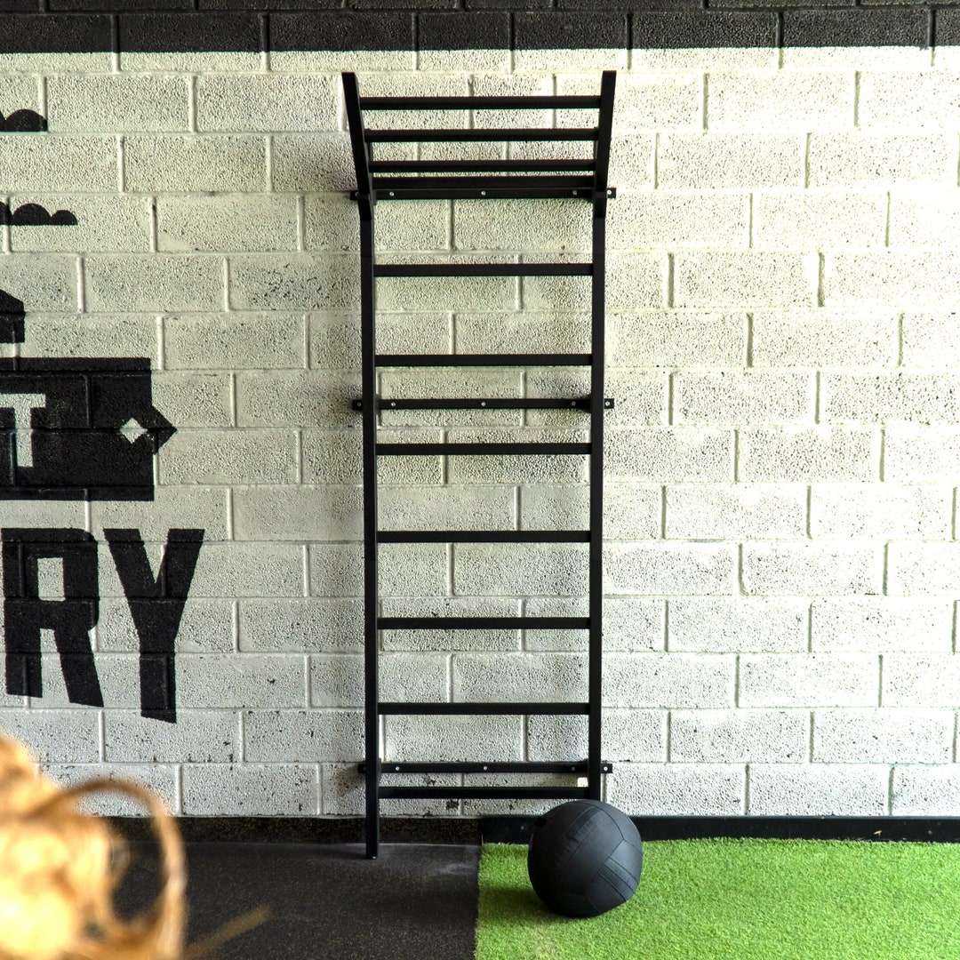 akurat-wall-bar-home-gym-ladder-with-chin-up-bar-etsy