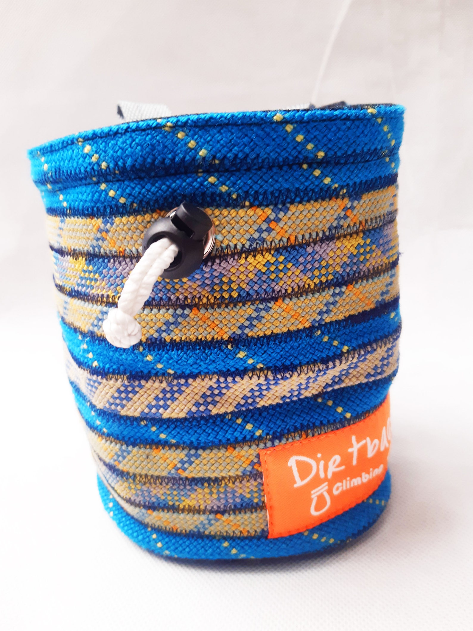 Recycled Rope Chalk Bag Blue. Repurposed climbing rope Etsy