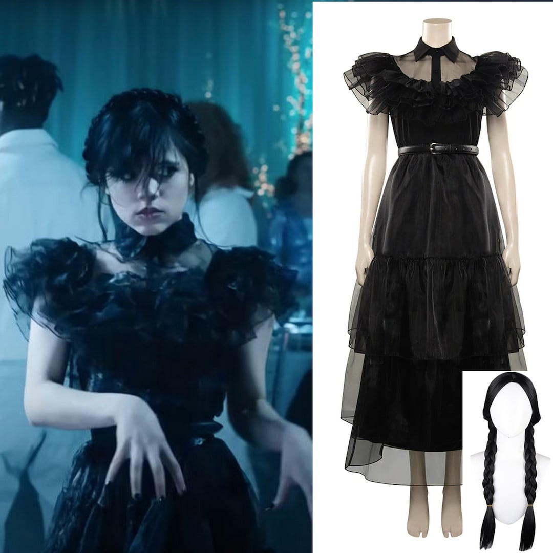 Adult Kids Wednesday Addams Dress Dance Original Cosplay Women - Etsy