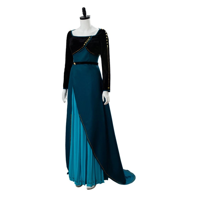 Anna Queen Arendelle Frozen 2 Dress Cosplay Costume Long Gown Etsy
