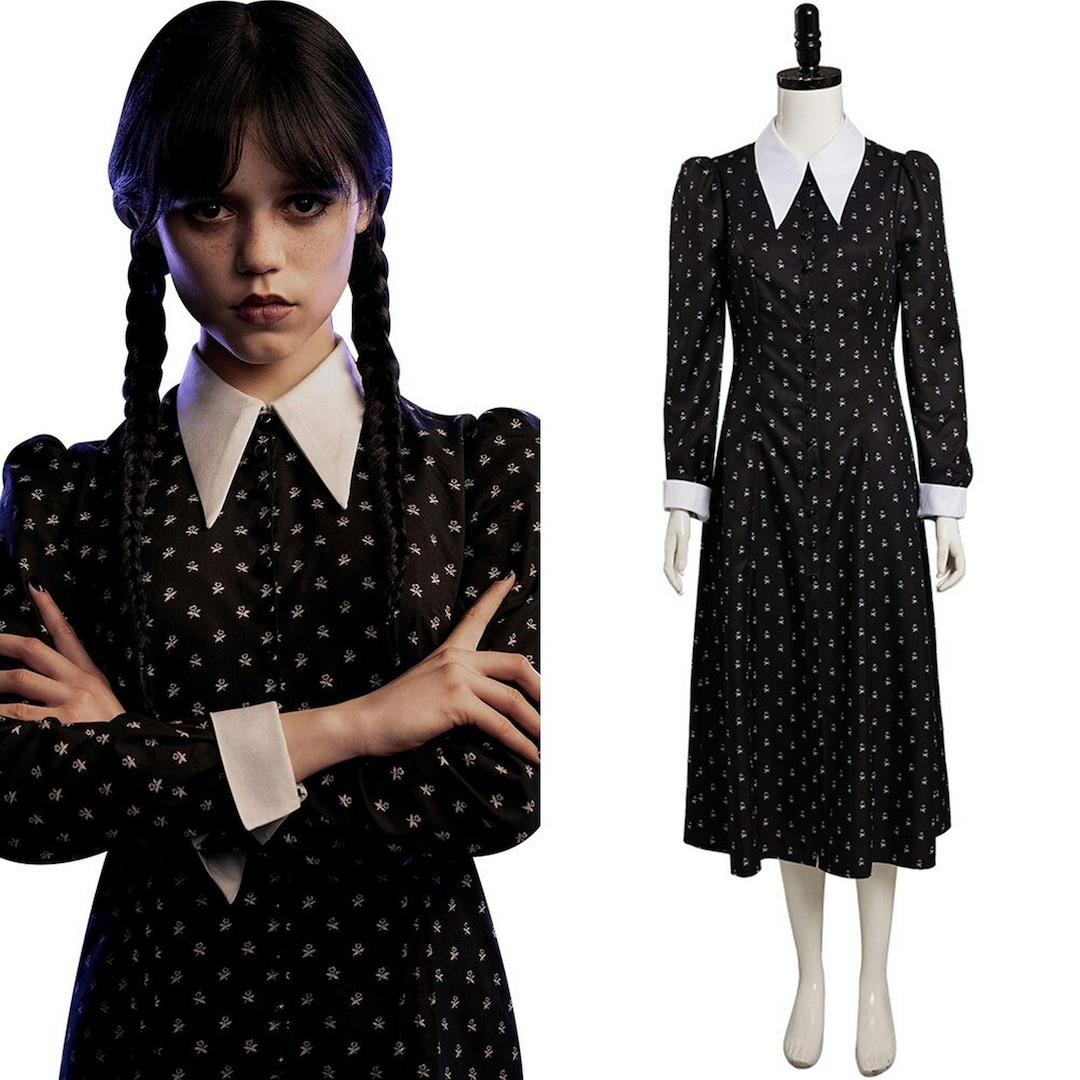 Adult Kids Wednesday Addams Cosplay Costume Adult Kids Dress - Etsy