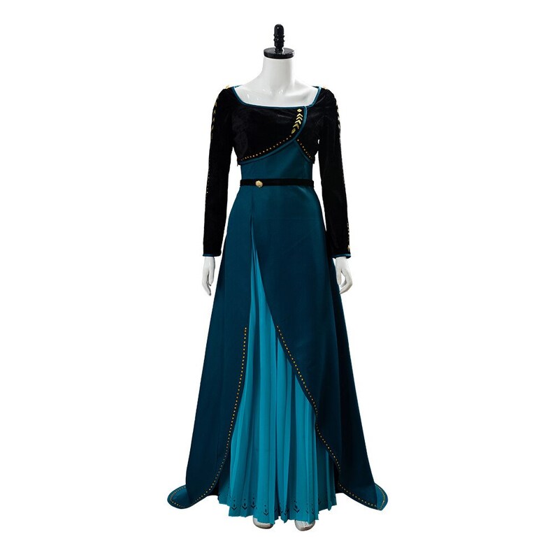 Anna Queen Arendelle Frozen 2 Dress Cosplay Costume Long Gown Etsy