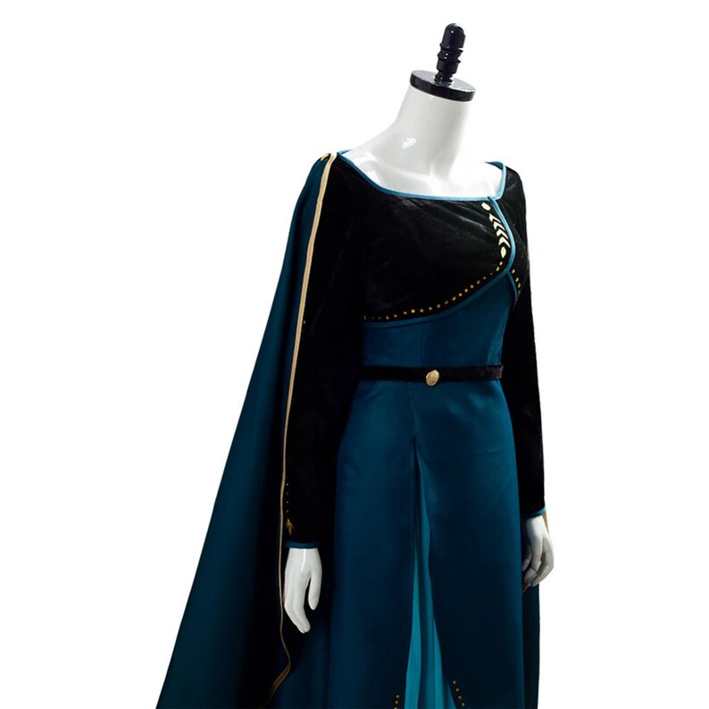 Anna Queen Arendelle Frozen 2 Dress Cosplay Costume Long Gown Etsy