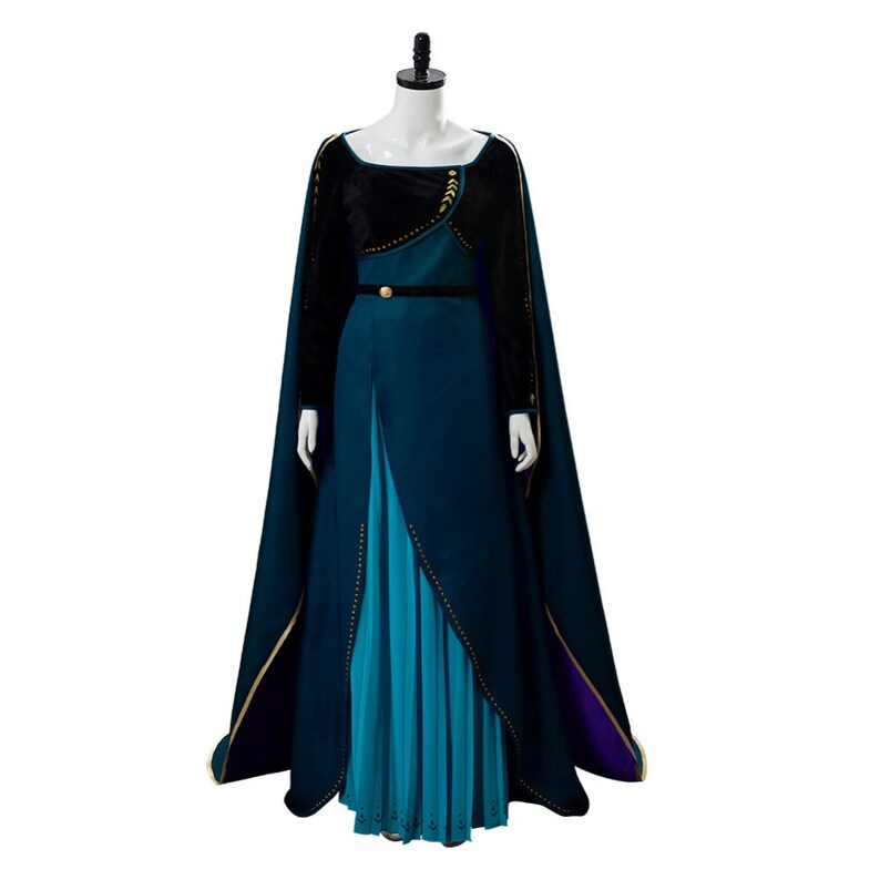 Anna Queen Arendelle Frozen 2 Dress Cosplay Costume Long Gown Etsy
