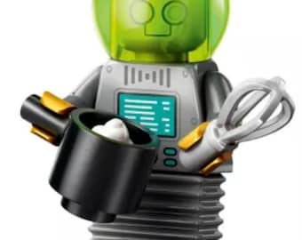 Robot Mayordomo LEGO Serie Espacio 26 Minifigura DESCATALOGADA ~ 71046 Coleccionable, Regalo