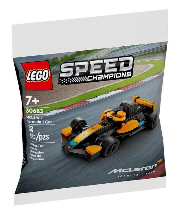 Mclaren Formula 1 Car LEGO Speed Champion Poly Bag ~ 30683 - Etsy