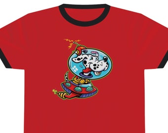 Rocket Rover T-Shirt, Outer Space, Dalmatian, Astronaut