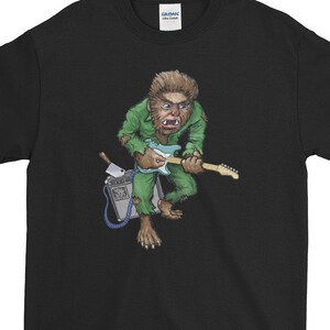 Werewolf T Shirt Electric Guitar Rocker Wolfman Monster image 4
