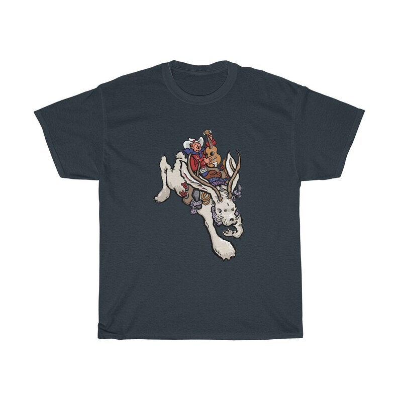 Singing Cowboy Riding Jackalope Wild West T-Shirt image 6