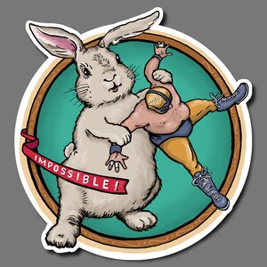 Luchador 3 Lucha Libre Wrestler Stickers Fighting Giant Rabbit Gator ...