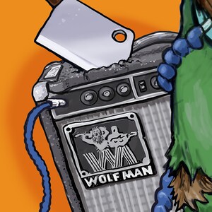 Werewolf T Shirt Electric Guitar Rocker Wolfman Monster image 3
