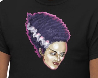 Bride of Frankenstein Monster Portrait Horror T-Shirt