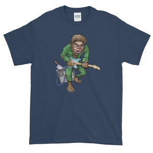 Werewolf T Shirt Electric Guitar Rocker Wolfman Monster image 8