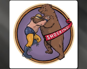 Lucha Libre Magnet Wrestling Grizzly Bear