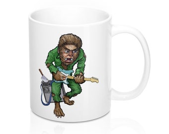 Wolf Man Electric Guitar Coffee Cup