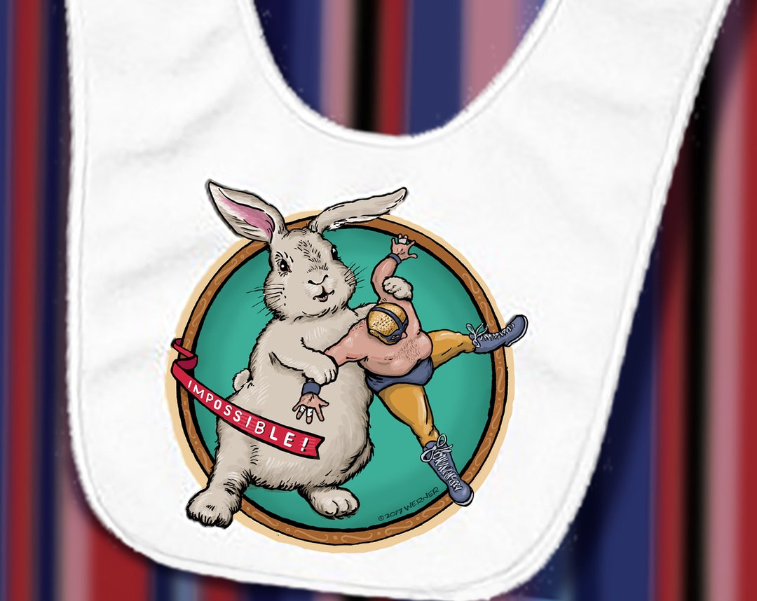 Baby Bib Wrestlers Lucha Libre Wrestling Giant Animals Bunny Rabbit ...