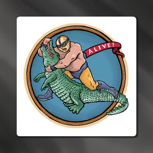 Lucha Libre Magnet Wrestling Alligator