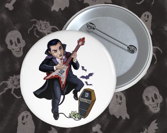 Dracula Gibson Flying V Guitar Player Button