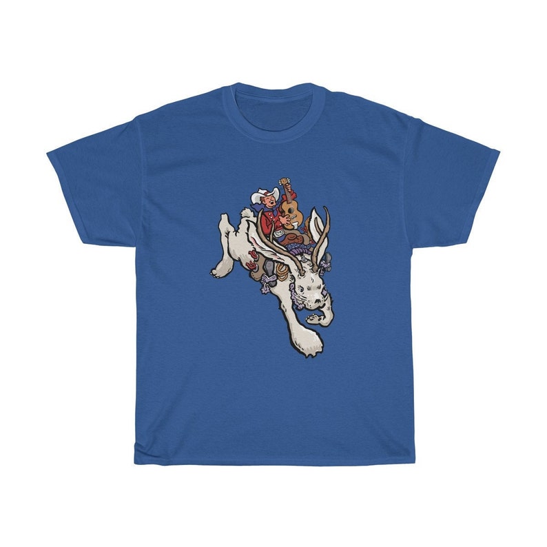 Singing Cowboy Riding Jackalope Wild West T-Shirt image 1