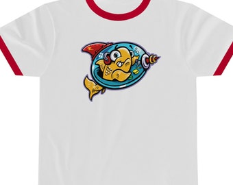 Galaxy Guppy Cartoon Space Fish T-Shirt