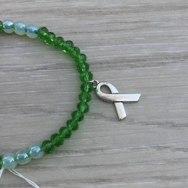 Green Awareness Bracelet/Kidney Cancer leukemia mental Etsy