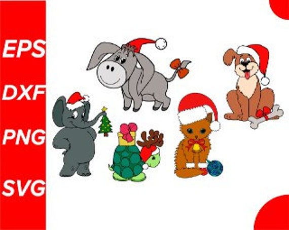 Download Free Christmas Svg Animals Svg File Animals Digital Cat Svg File Etsy SVG DXF Cut File