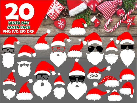 Download Santa Hat Svg Files Santa Face Svg File Santa Claus Svg Etsy PSD Mockup Templates