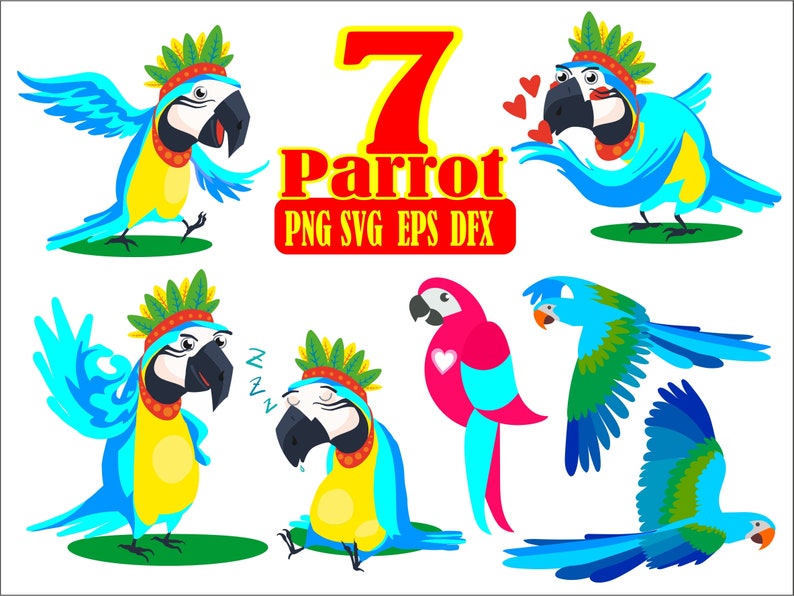 Download Parrot svg file ara vector bird parrot decal for cricut | Etsy